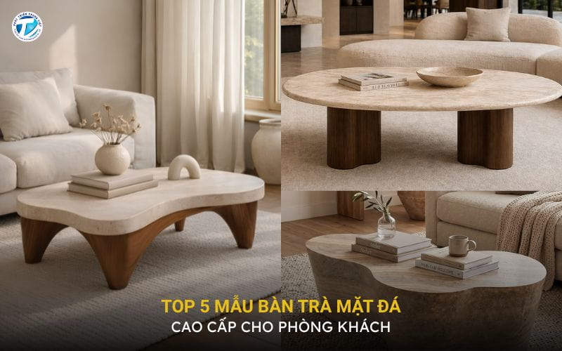 Top 5 Mẫu Bàn Trà Mặt Đá Cao Cấp Cho Phòng Khách